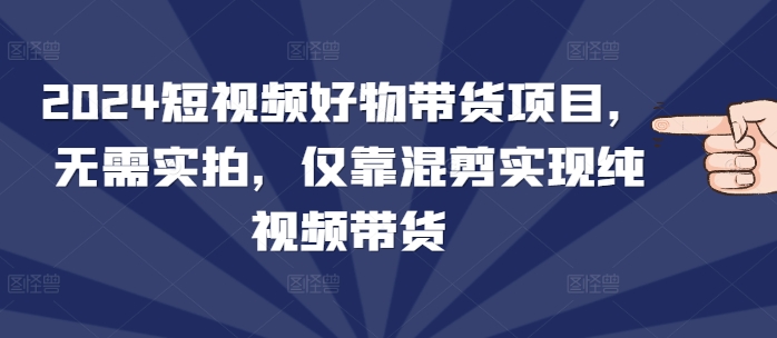 2024短视频好物带货项目，无需实拍，仅靠混剪实现纯视频带货-学长代码-毕业设计源码网