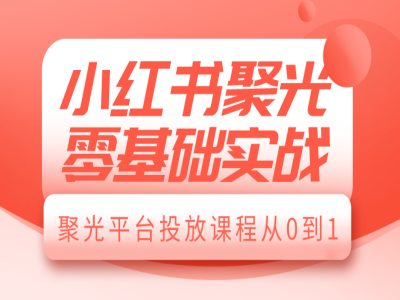 小红书聚光零基础实战，聚光平台投放课程从0到1-学长代码-毕业设计源码网